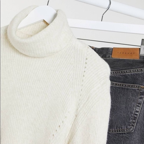 NWT TOPSHOP Camel Roll Knitted Sweater - Picture 4 of 6